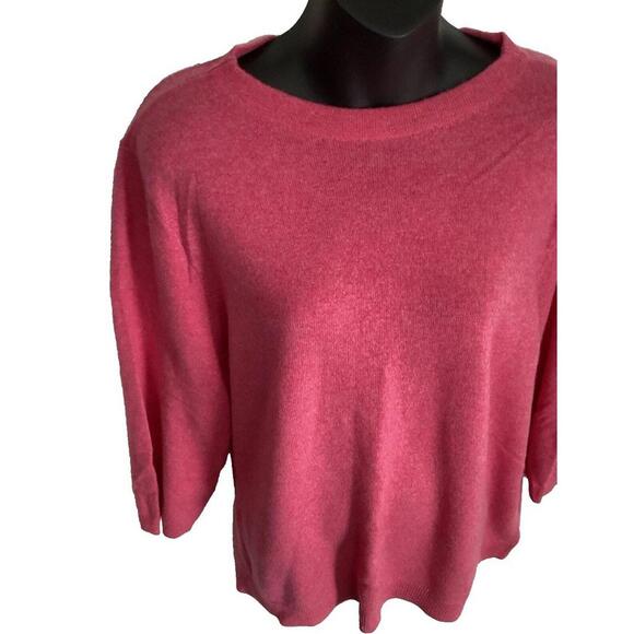 Talbots Woman Pure Cashmere Sweater Pink Pullover Size 3X Soft Knit - Picture 4 of 4